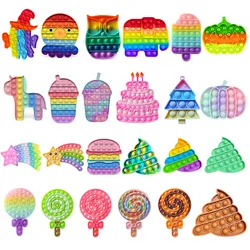 Cartoon Poop Shape Relief Stress Toys Kid Silicone Push Bubble anti stress Fidget Toys Funny Slow Soft Kid Decompression Balls
