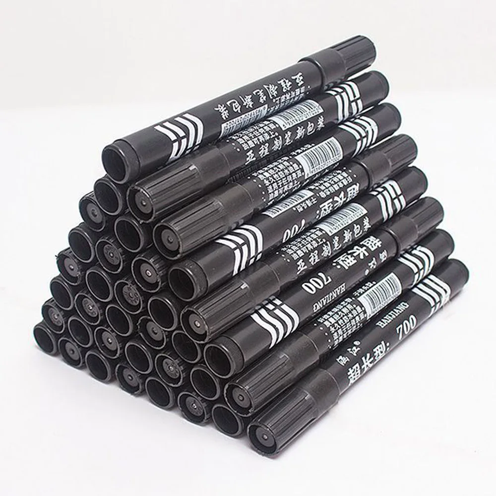 

50PCS cheap wholesalemarker pen plastic rich oily black / red / blue