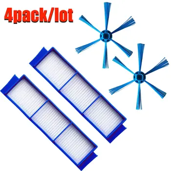 

2pcs Hepa Filter+2 Side Brush Kit for Philips FC8007 FC8792 FC8794 FC8796 Vacuum Cleaner Replacement Spare Parts HEPA Filters
