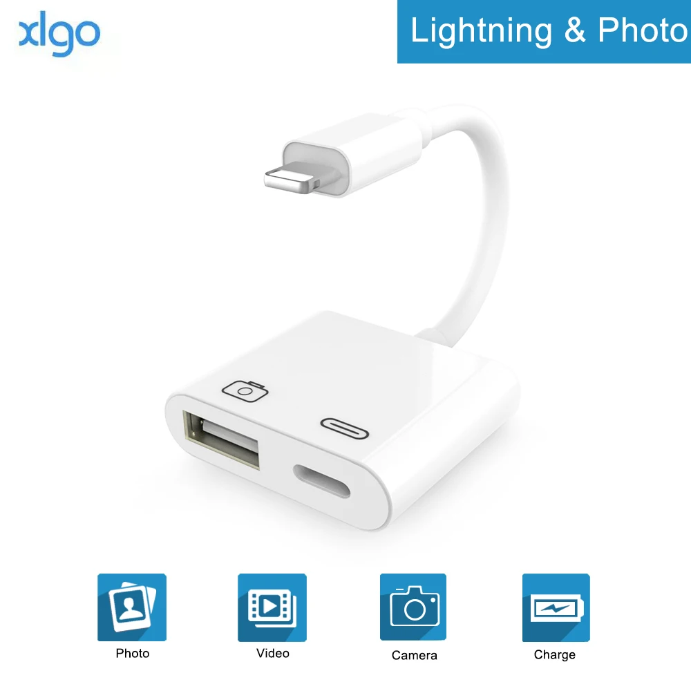 Адаптер OTG 2 в 1 для Lightning/USB 3 адаптер камеры кабель конвертер данных iPhone iPad iPod