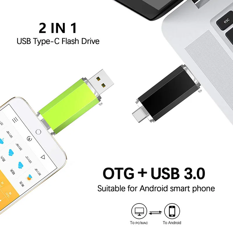 Флэшка высокоскоростная USB type C 3,0 32GB флэш-накопитель Usb 64GB 128GB 256GB Кле Android телефон memoria usb