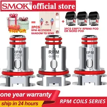 Новые 5 шт/упаковка, шт./кор. электронных сигарет SMOK RPM40 катушки 0.4ohm RPM40 сетки 0.6ohm тройной 1.2ohm кварцевые 1ohm SC замена катушки для электронных сигарет SMOK RPM40 набора вапоризатора