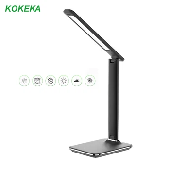 

Luxurious Craft Table Lamp Series Leather Eye Protection Desk Lamp 3 Levels of Touch Mode Dimming Flexo Led Desk Light for Work