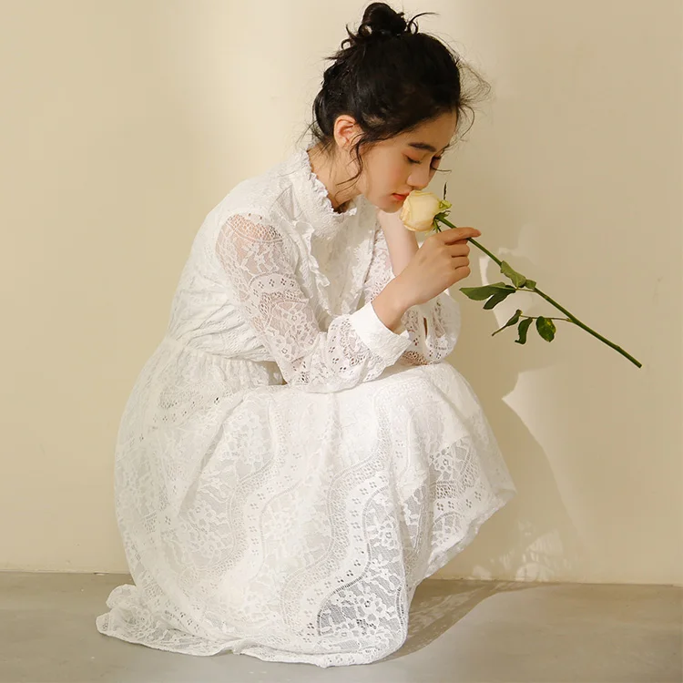 

Will spring a new quality to be good a fairy white bud silk dress