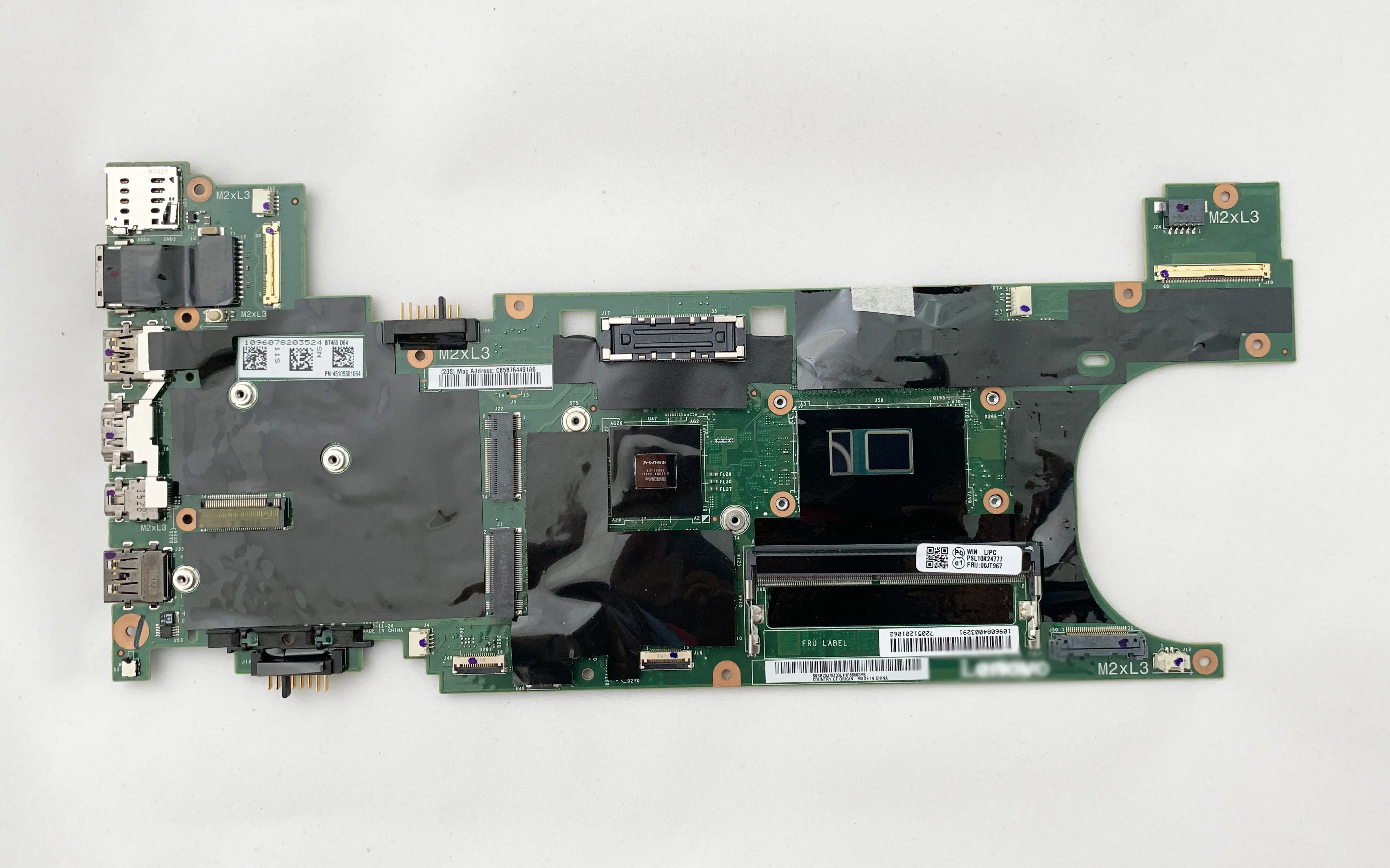 Независимая материнская плата для ноутбука lenovo ThinkPad T460S 00JT967 PN: 45105501064 полный тест с процессором i7-6600U 8 Гб