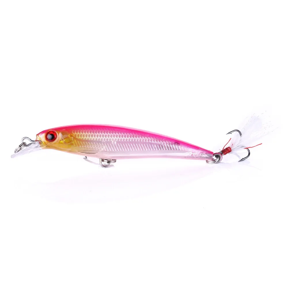 1 Pcs Minnow Fishing Lures 90mm 8g Bass Trolling Artificial Hard Bait Crankbait Wobblers 3D Eyes Pike Carp Bait Fishing Tackle