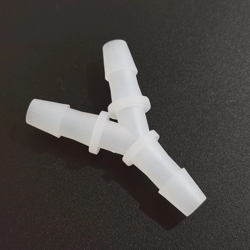 PVDF Y fitting /ozone resistant Y joint corrosion resistant three way plastic connectors Air Pump tank joint