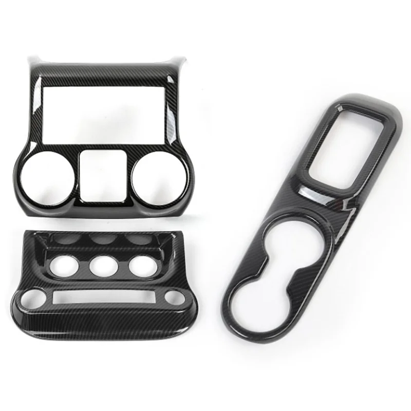 

Car Center Control Panel Air Conditioning Switch Gear Shift Panel & Water Cup Holder Cover Decoration Frame Trim for Jeep Wrangl
