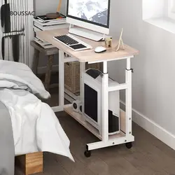 Table d'appoint Portable réglable pour ordinateur Portable, Table basse, pouvant être relevée, meuble de bureau sur pied pour salon 