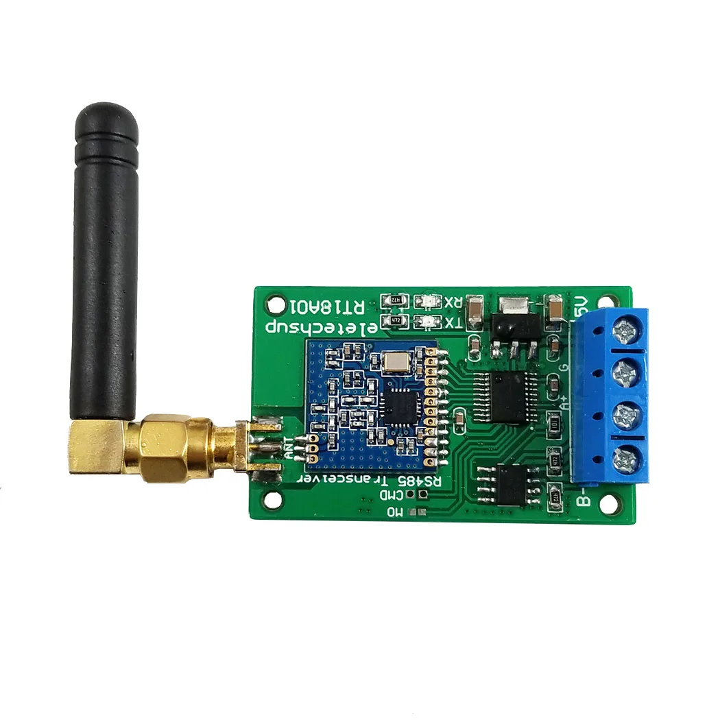 Módulo Transceptor Mestre-escravo sem Fio do Barramento Rs485 Placa Dtu para Câmera Ptz Relé Plc Modbus Rtu 433m 868m