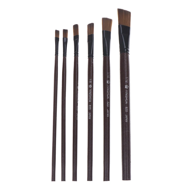 6pcs/set Artist Brushes Oil Paint Brush Painting Brush for Watercolor Oil Acrylic Brush Pen Art Supplies