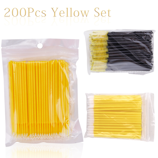 Eyelash Brush Microbrush Spoolie Disposable Cotton Swab Lip Eyebrow Brush Mascara Wand Applicator Lashes Cosmetic Tools