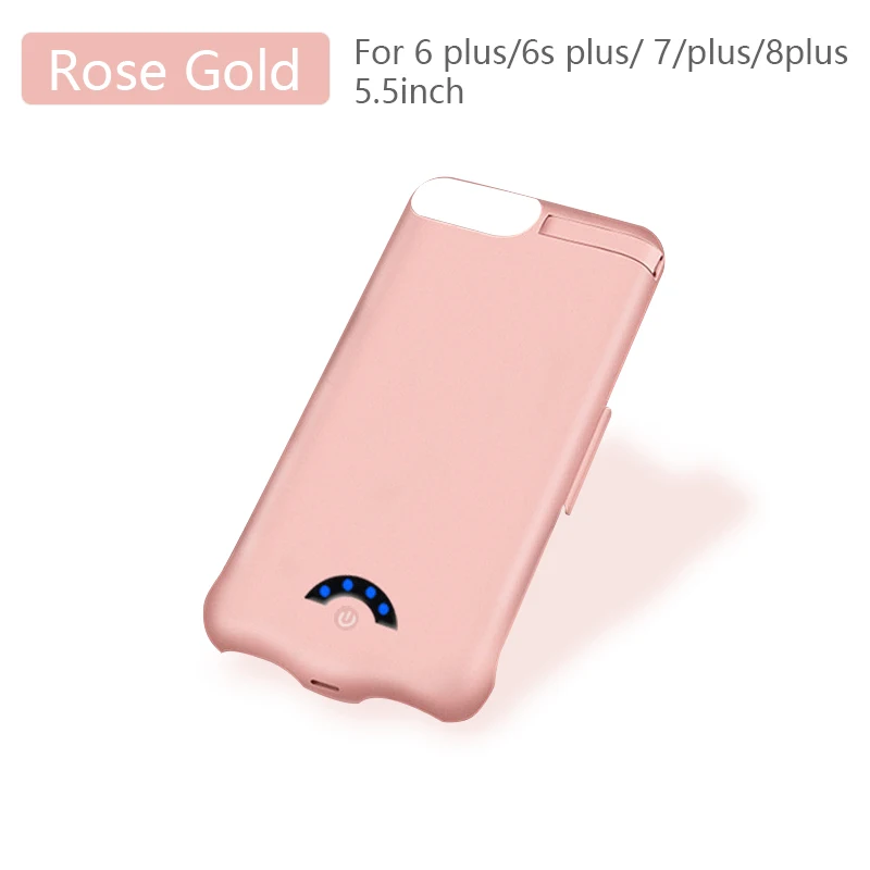 Pink 6p 6sp 7p 8p 10000 мАч чехол для аккумулятора телефона для iPhone 6 6s 7 8 Внешний аккумулятор ультра тонкий резервный аккумулятор для iPhone 6 6s 7 8 Plus X чехол для телефона - Цвет: Pink 6p 6sp 7p 8p