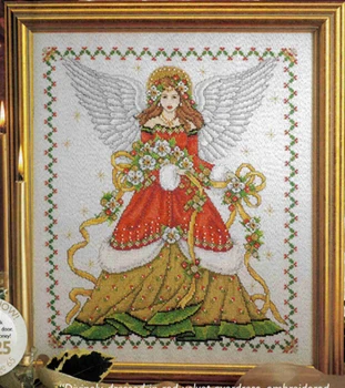

H T [Christmas goddess] European romantic precise printing cross stitch embroidery kits Counted Cross Stitch Kit
