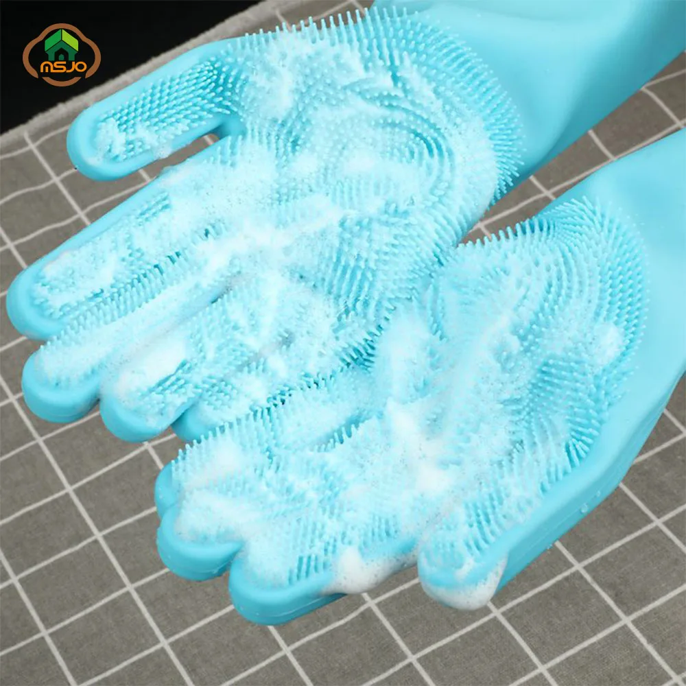 MSJO силиконовые перчатки для мытья посуды рукавицы сада домашней кухни