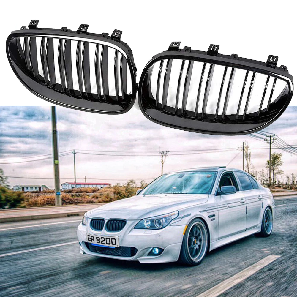 Front Gloss Black Kidney Sport Grilles Hood Grill For Bmw E60 E61 03 04 05 06 07 08 09 M5 525i 528i 528xi Racing Grills Aliexpress