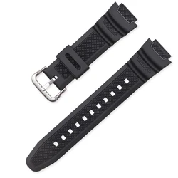 Durable Black Silicone Watchband with Pin Buckle - 18mm (Black S)