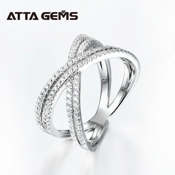 

Cubic Zirconia 925 Sterling Silver Jewelry Diamond Wedding Engagement Band Rings Classic Design Real Silver Rings Promotion