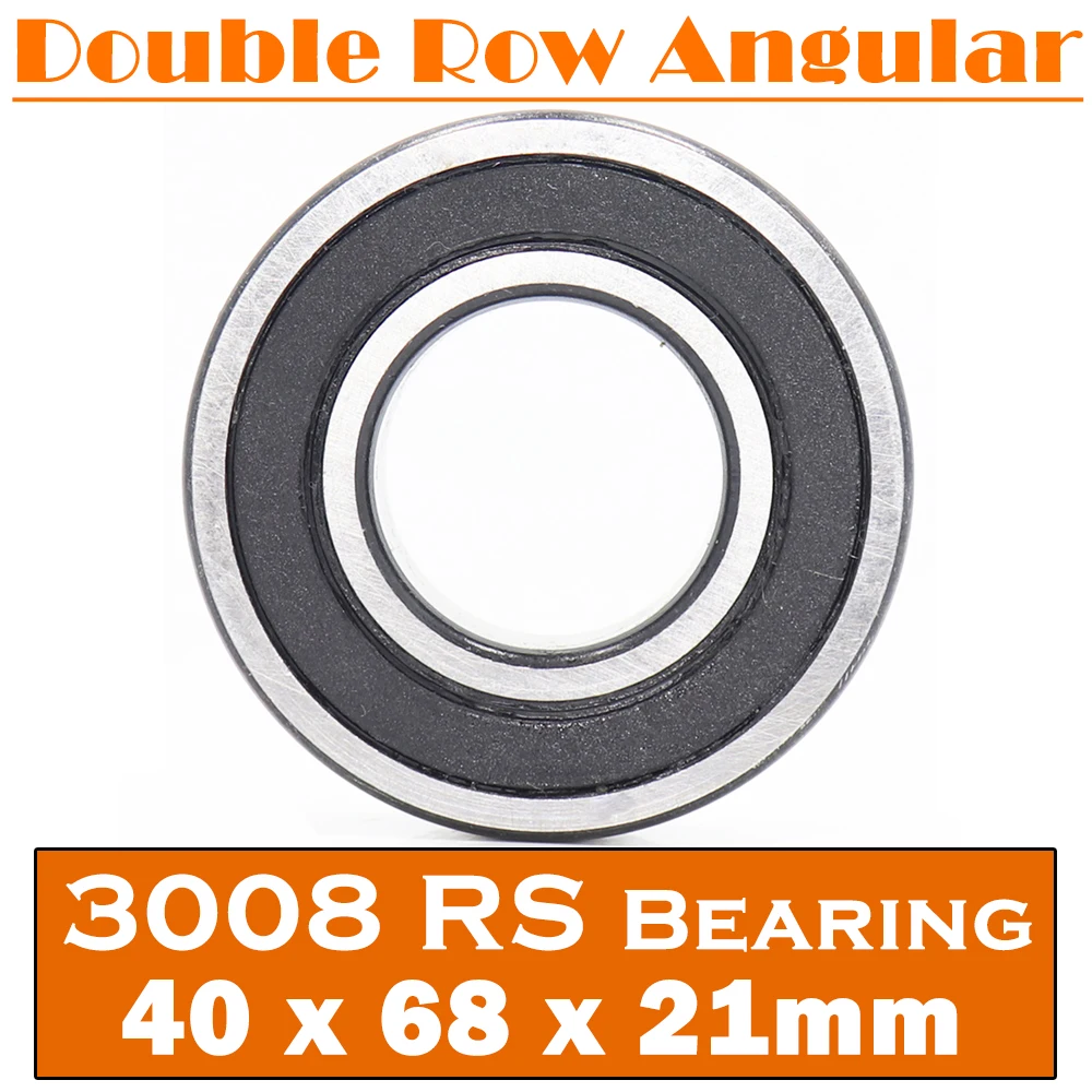 3008-2RS Bearing 40*68*21 mm ( 1 PC ) 3008 2RS Double Row Sealed RS Angular Contact Ball Bearings | Спорт и развлечения
