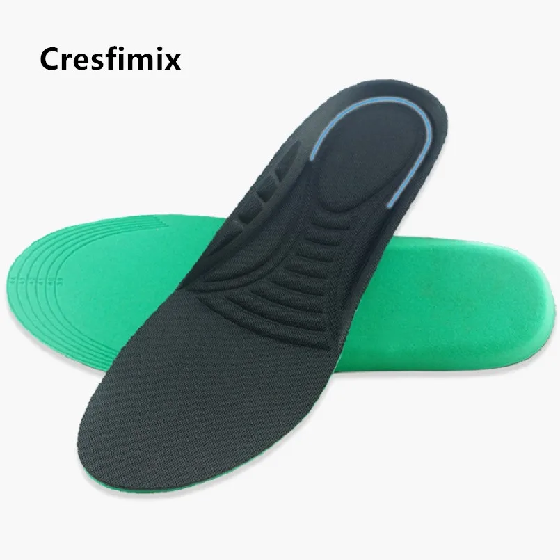 Мужские Мягкие стельки Cresfimix зеленые светильник противоскользящие для спорта