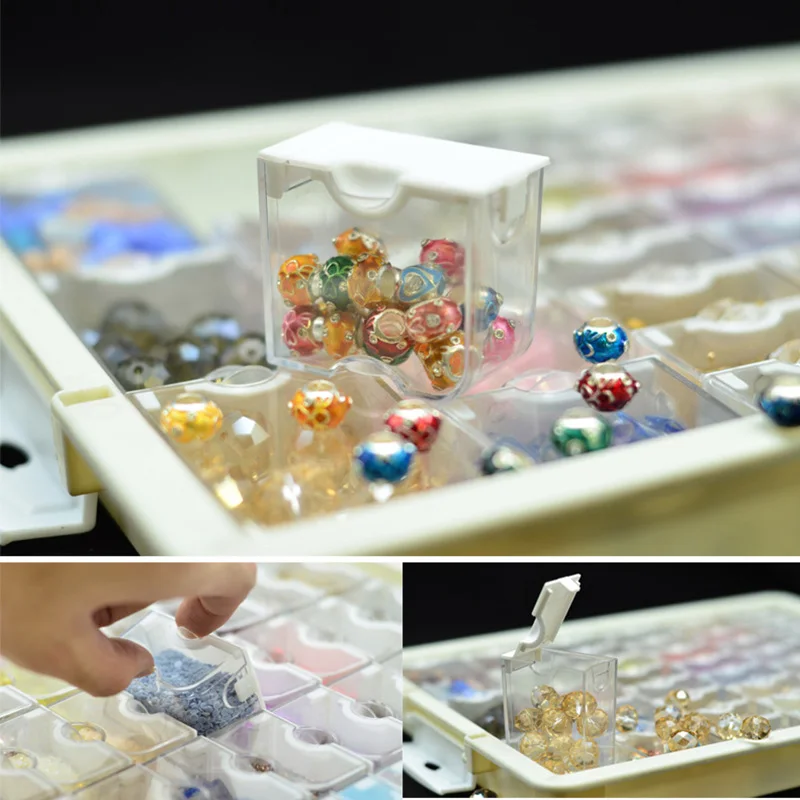 10/30/60/90/120/150 Transparent Container Diamond Painting Tool Accessories  Jewelry Embroidery Elizabeth Ward Bead Storage Box - AliExpress