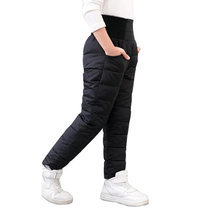 Girls Pants Boys Pants Kids Pants Teenage Boys Girls Winter Pants Cotton Padded Thick Warm Trousers Kids Waterproof Ski Pants 10 12 YElastic High Waisted Leggings