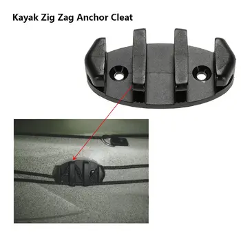 

Black 8.89cm Zig Zag Anchor Cleat for Kayak Canoe Deck Marine Fishing Boat Kayak Accessories