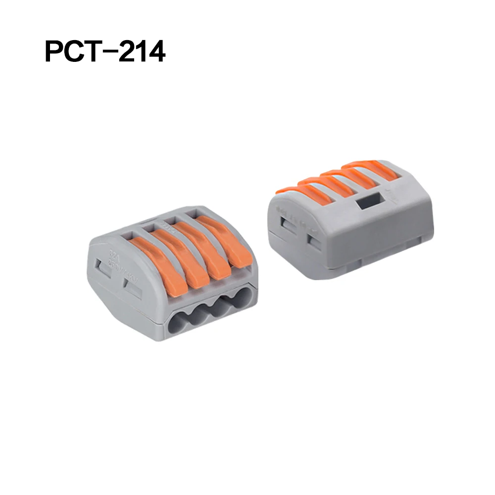 1/10/20/100 шт./упак.) PCT-212/213/214/215/218 Универсальный Компактный проводной разъем SPL-2/3 пуш-ап-в кабельная проводка терминал - Цвет: pct 214