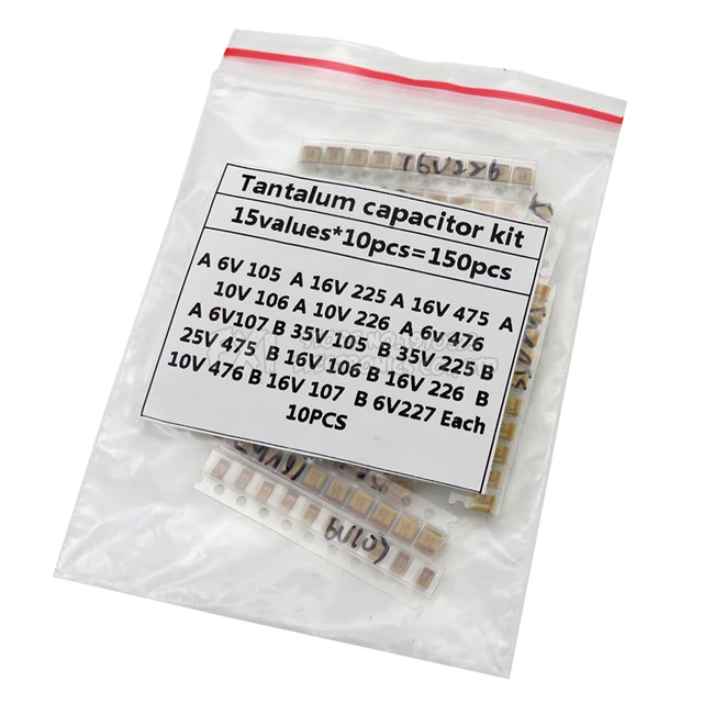 Kaufe 150PCS SMD Tantal Kondensator Sortiment Kit 1uf-220uf A/B