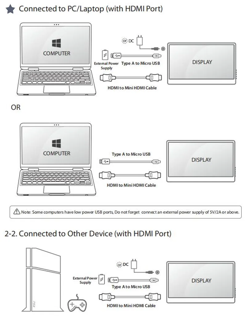 ELECROW 13,3 дюймов портативный монитор для ноутбука HDMI игровой Xbox ips экран 2560x1440P ЖК-дисплей 13,3 ''компьютер сенсорный монитор