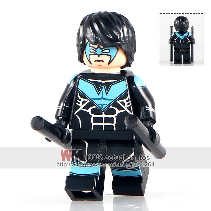 20 шт. MOC PG211 Nightwing DC Super Heroes Кирпичи Строительные блоки детские подарки игрушки PG8058 Прямая поставка