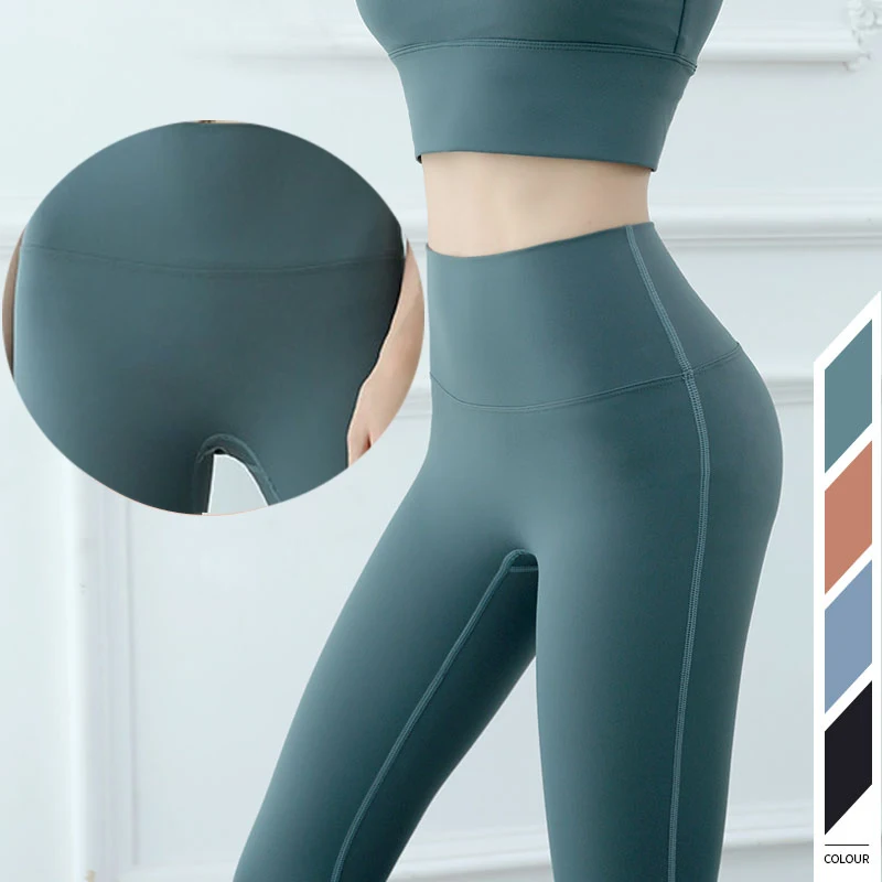 Women Sports Gym Yoga Pants Compression Tights Seamless Pants Stretchy High Waist Run Fitness Leggings Hip Push Up Training Tigh