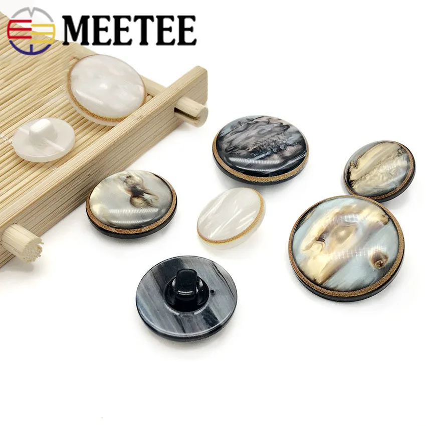 50 шт. Meetee 15/18/21/25 мм экологически чистой смолы кнопки Для женщин мужской костюм; пальто Верхняя одежда на пуговицах декоративные пряжки DIY Швейные аксессуары