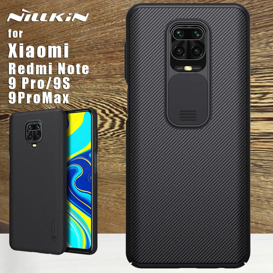 

NILLKIN Camera Protection Case for Xiaomi Redmi Note 9S 9 Pro Max case Slide Protect Cover CamShield Bumper Back case cover