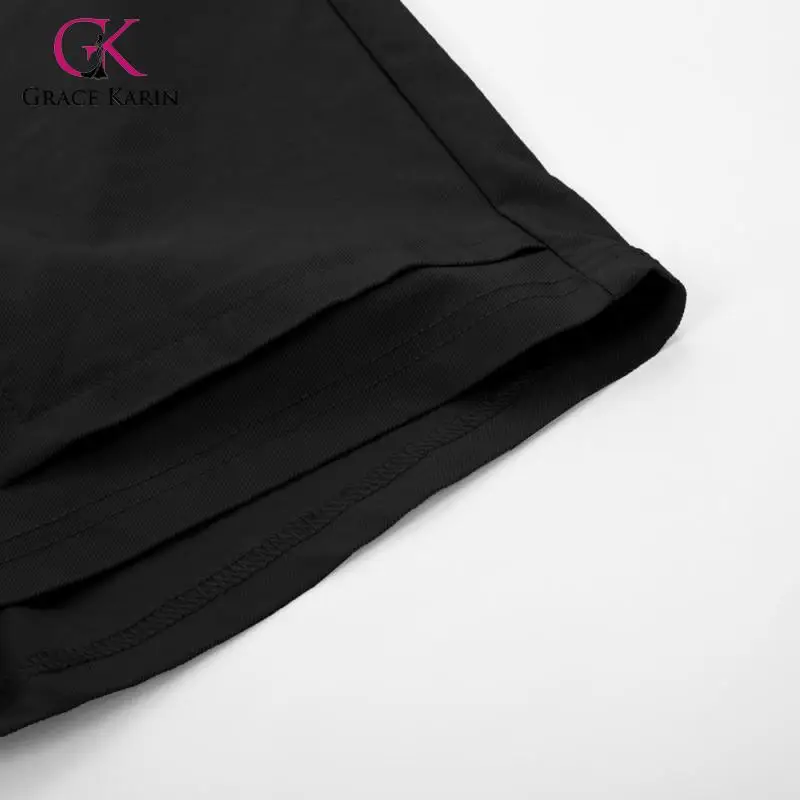 Grace Karin Модные женские шорты с высокой талией, короткие штаны, прямые штаны с карманами, шорты на молнии, Женские однотонные шорты