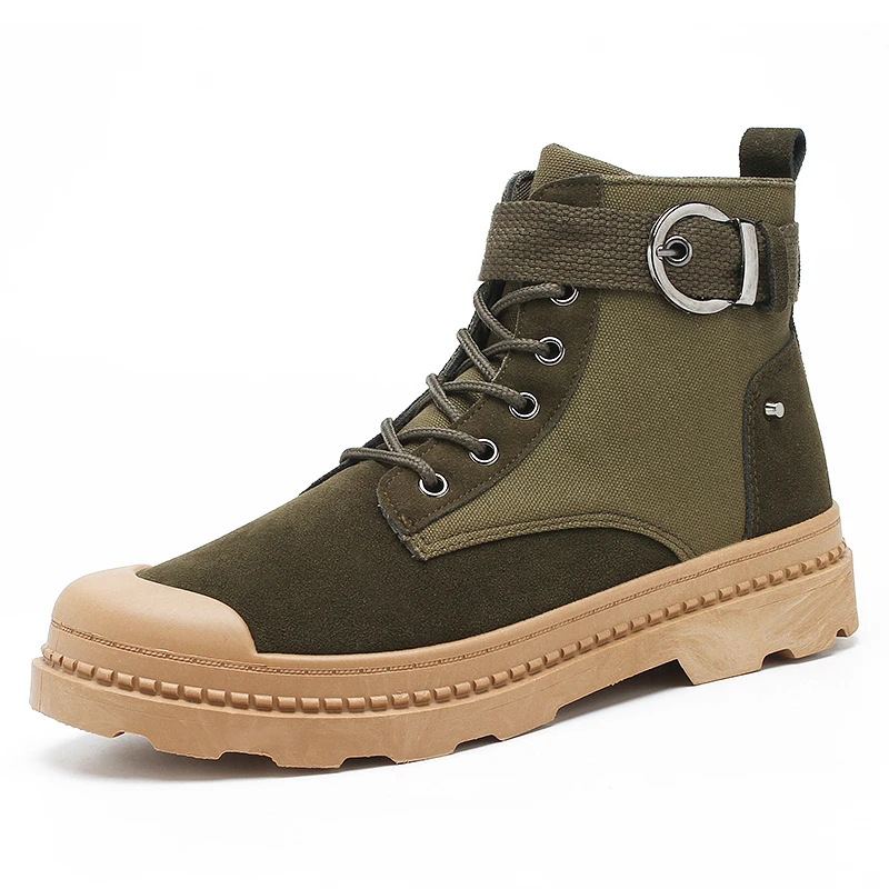 Мужские зимние парусиновые ботинки Повседневные высокие военные тактические