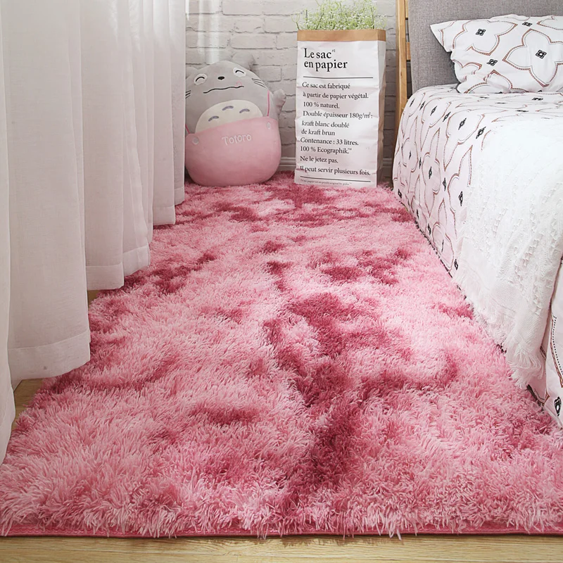 Living room carpet bedroom bedside mat simple modern gray household floor rug soft skin-friendly multi-zone use blanket