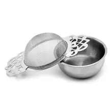 OOTDTY Round Lace Tea Strainer Infuser Mesh Loose Leaf Spice Filter Reusable Gadget