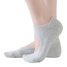 2 пары носков для йоги женские короткие носки Нескользящие силиконовые спортивные носки с захватами для йоги, пилатеса, балета, гимнастики, танцев 34-39