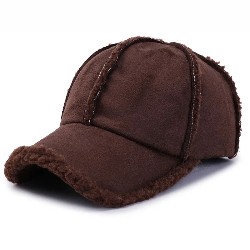 JNKET, новинка, модная Женская бейсбольная кепка, теплые бейсбольные кепки, Зимняя кепка, регулируемая бейсболка, шапки, Спортивная Кепка, Casquette - Цвет: Темно-коричневый