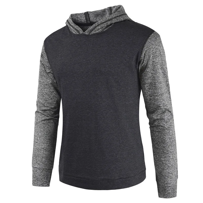 Dark Grey Мужские осенние толстовки Hombre Повседневная Уличная одежда мужская одежда шляпа в стиле пэтчворк Мода британский стиль уличное платье Hoodeds MOOWNUC - Цвет: Dark Grey
