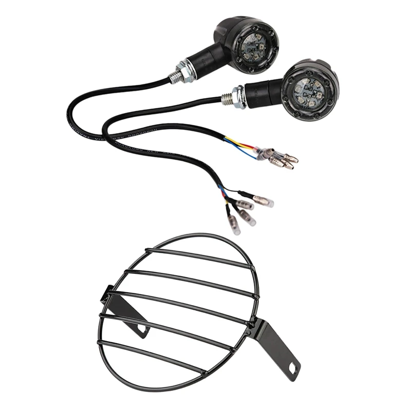 2Pcs Motorcycle Turn Signal 6Led Indicator Universal Turn