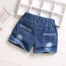 Летние новые стильные детские джинсовые шорты, повседневные ковбойские шорты для больших девочек, изысканные эластичные детские шорты