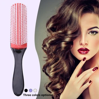 

20.5cm Length Anti-static 9 Rows Hair Brush Handcraft Hairbrush Hairdressing Scalp Massager Hair Comb Styling Tools Health