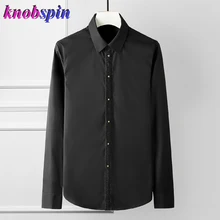 Бренд Дизайн Мужская рубашка длинный рукав тонкая повседневная одежда мужская высокая качество хлопок Бизнес Мужской платье рубашки Твердые Camisas