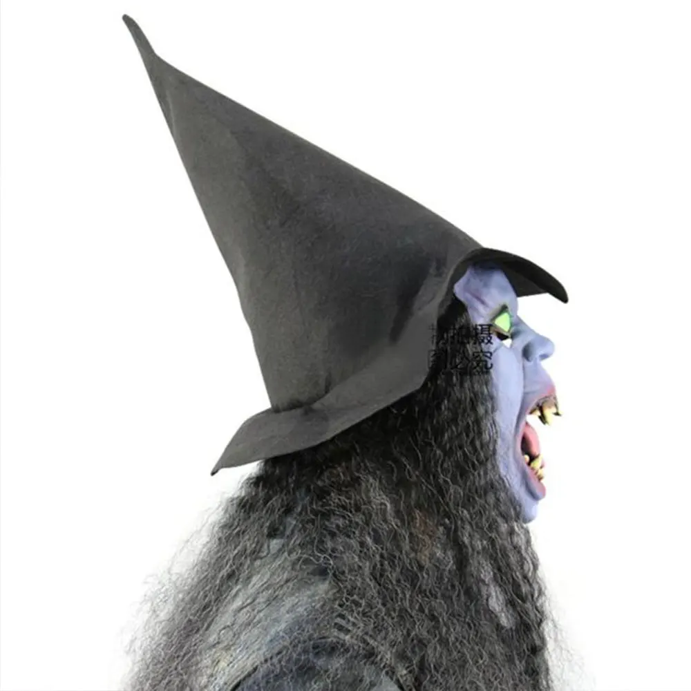 Horror Latex Halloween Witch Mask Party Cosplay Props Decorations Supplies