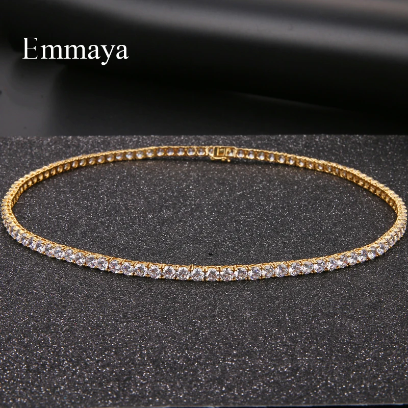 

Emmaya Classic Style Gold Color Necklace Four Size For Women Luxury Jewelry In Fashion Party Delicate Cubic Zircon Decoration