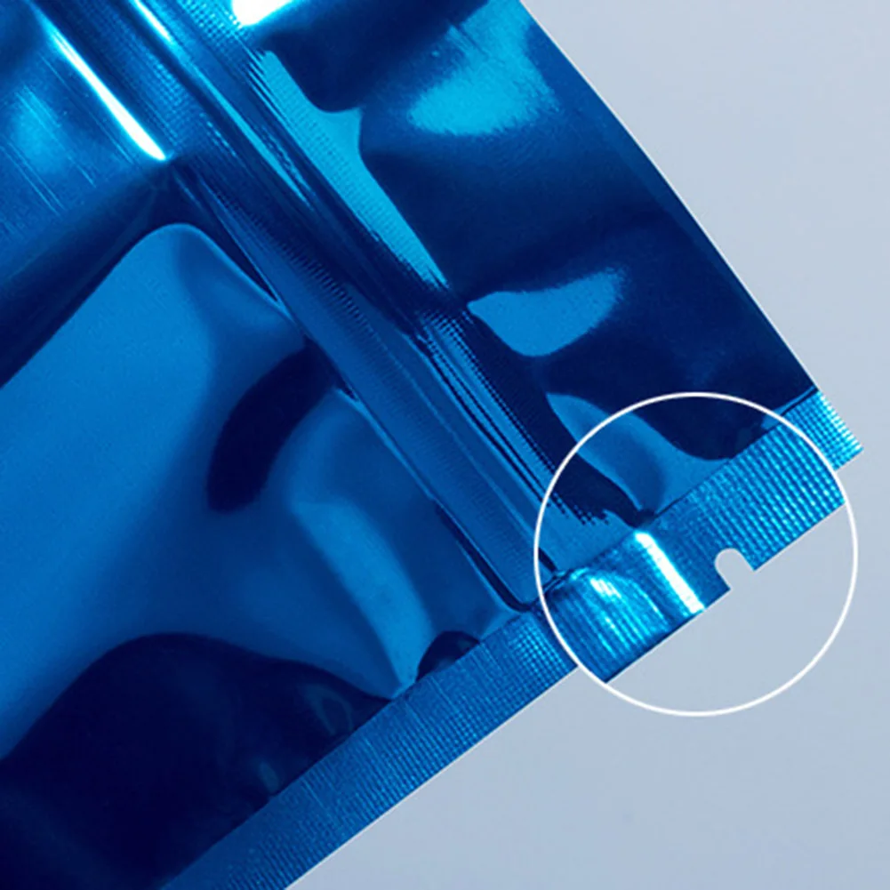 100 шт 7x10 см Алюминиевая фольга водонепроницаемый герметичный Ziplock уплотнения упаковочные сумки