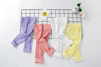 

2020 New Spring Summer Baby Boy Girl Clothes Solid Pants Hot Trousers Jeans Cotton Harem Pants for Kids Casual Trousers Outfits