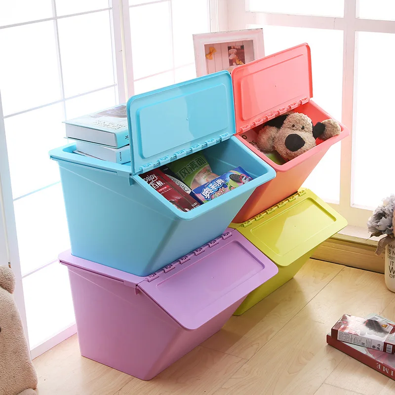

. Storage Box Side Door Opening Extra Large Plastic Box Transparent Flip Clothes Savings Mouth Type Thick-Toy